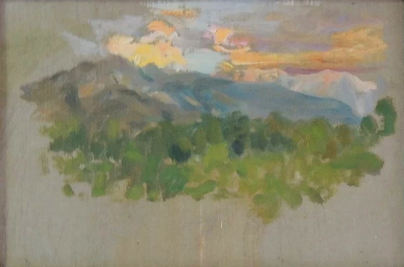 Tramonto nei pressi di Marina di Massa - Museo Giorgio Kienerk, Fauglia, Pisa